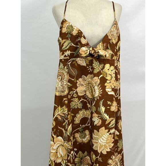 SEZANE Sz 46 14 Chiaretta Dress Adana
Maxi Brown Floral Linen Blend NWT - Picture 10 of 14